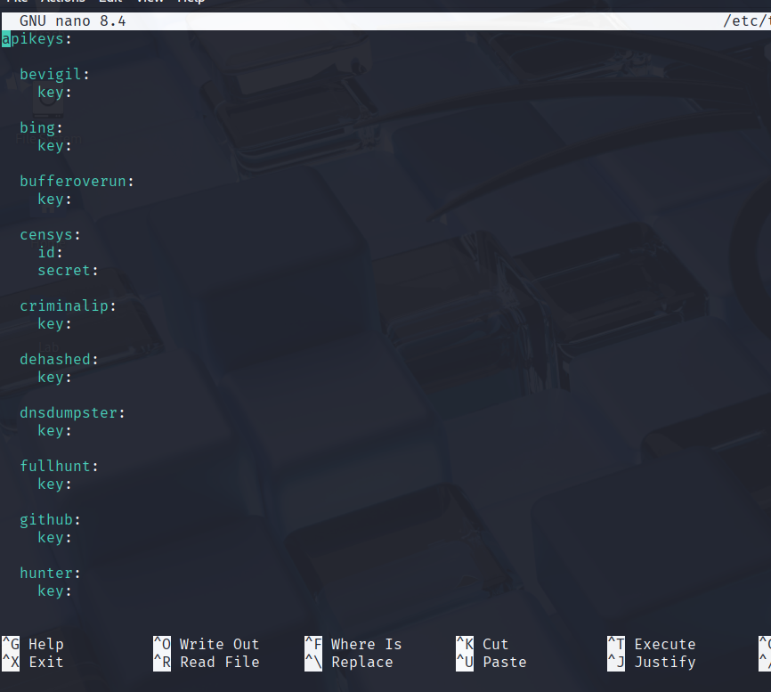 api keys